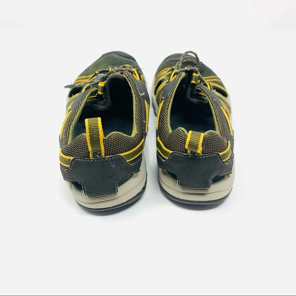 Teva Girls Athletic FIsherma Sandals Manatee 1019403C Olive Drawstring Sz 3